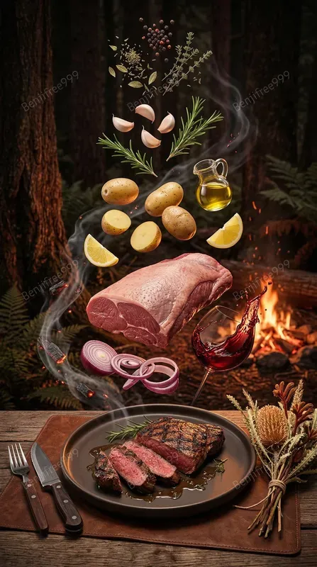 Exploded Meat Hyper Realistic Exploded Food Gemini Image Prompt | PromptBase