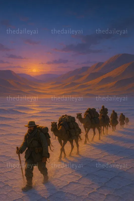 Cinematic Desert Caravan Scenes ChatGPT Image Prompt | PromptBase