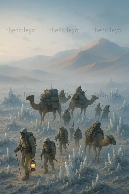 Cinematic Desert Caravan Scenes ChatGPT Image Prompt | PromptBase