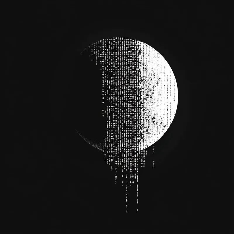 Binary Code Modern Art Logos Midjourney Prompt | PromptBase