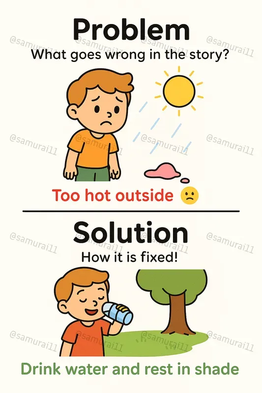 Problem Flashcard Problem And Solution Kids Flashcards ChatGPT Image Prompt | PromptBase