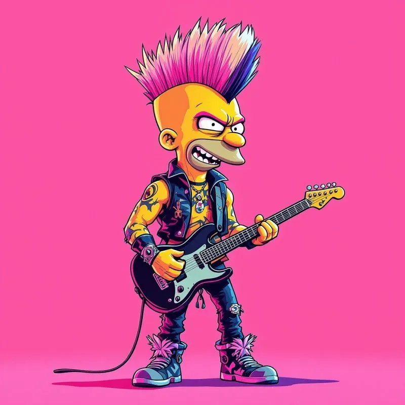 Simpsons Style Cartoon Characters FLUX Prompt | PromptBase