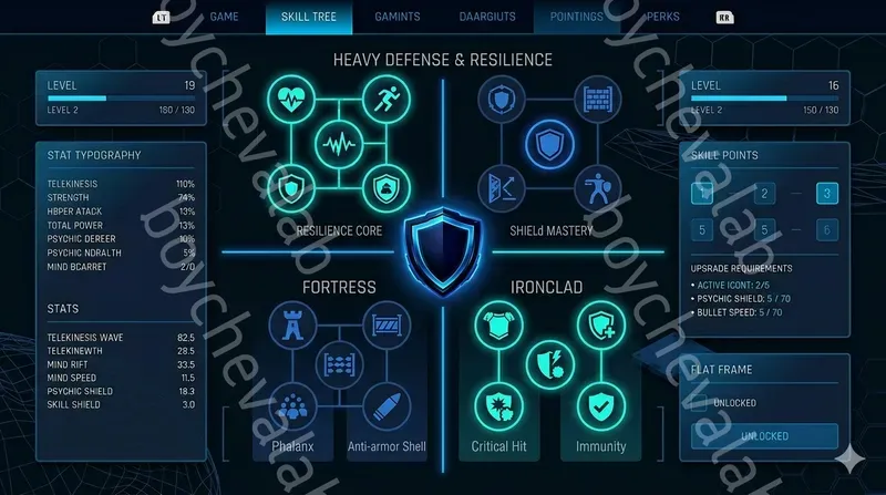 Cyberpunk Scifi Rpg Skill Tree Huds Gemini Image Prompt | PromptBase