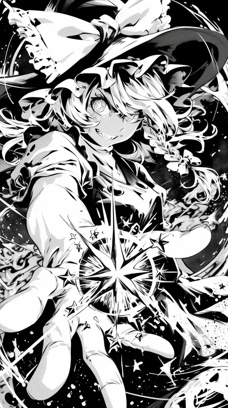 Dynamic Monochrome Manga Art Midjourney Prompt | PromptBase