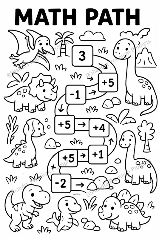 Color Math Path Templates For Little Kids ChatGPT Image Prompt | PromptBase