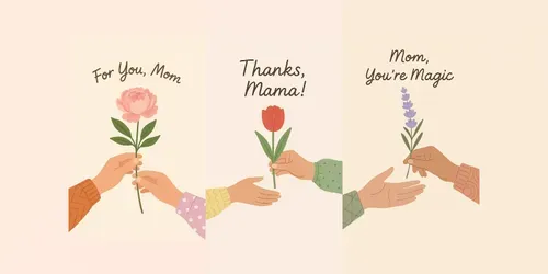 Gentle Floral Mothers Day Greeting Cards generated by chatgpt-image