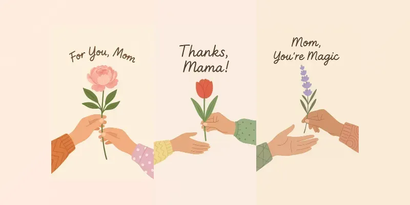 Gentle Floral Mothers Day Greeting Cards