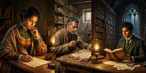 Timeless Nostalgia Oil Paintings generated by gemini-image