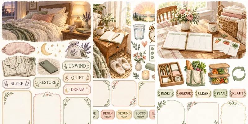 Cozy Wellness Reset Vision Boards