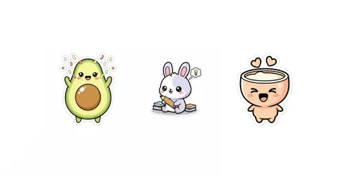 Cute Kawaii Vector Sticker Generator generated by gemini-image