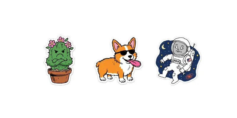 Simple And Rough Style Stickers generated by undefined