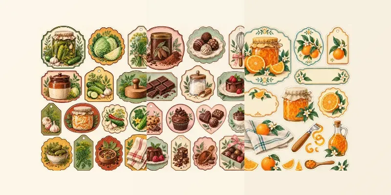 Pantry Label Sticker Sheets