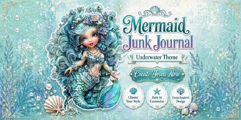 Mermaid Underwater Junk Journals generated by undefined
