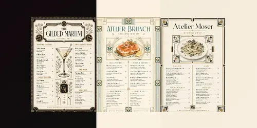 Geometric Boutique Food Menus generated by chatgpt-image