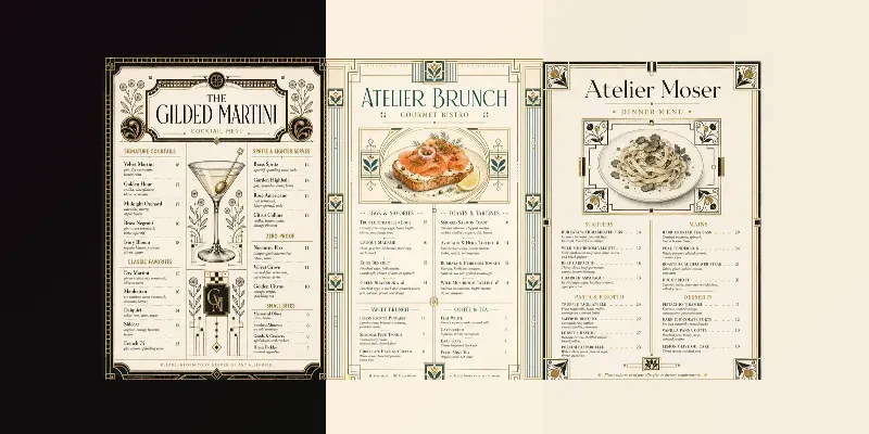 Geometric Boutique Food Menus generated by undefined