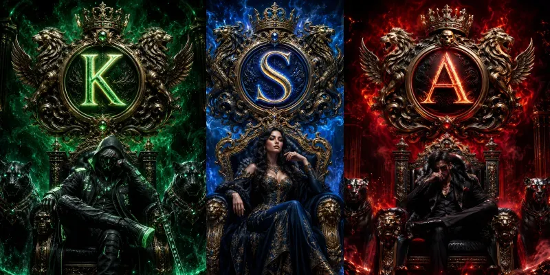 Dark Fantasy Monogram Throne Creators generated by undefined