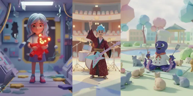3D Low Poly Characters generated by undefined