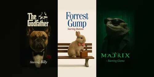 Your Pet As A Movie Star Cinematic Poses generated by chatgpt-image