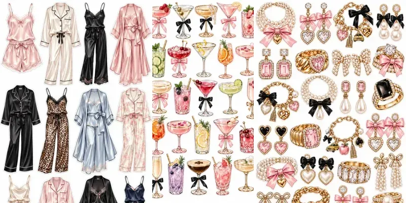 Chic New York Pajama Party Sticker Sheets