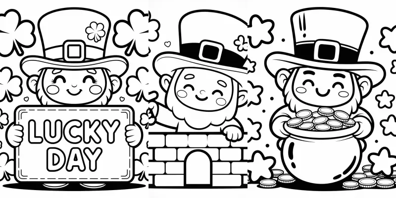Bold And Easy St Patricks Day Coloring Pages generated by undefined