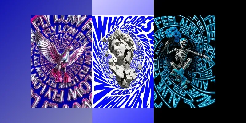 Kinetic Type Vortex Posters generated by undefined