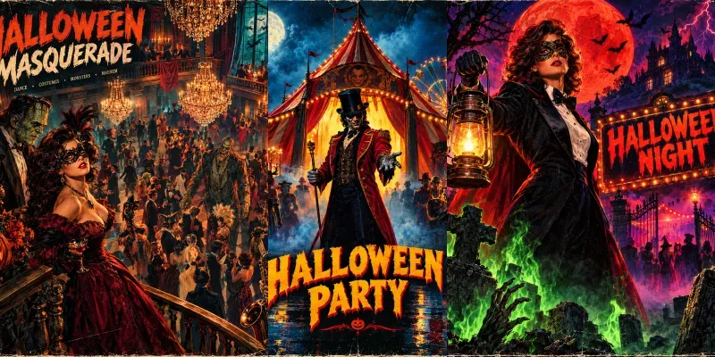 80s Bmovie Halloween Posters