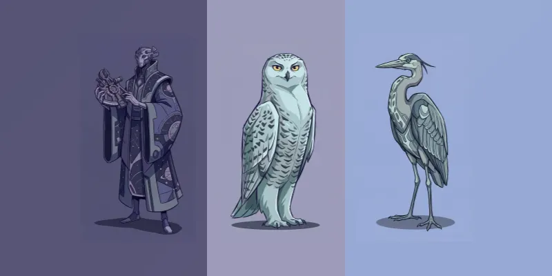 Stylized 2D Character Concept Art Jsons generated by undefined