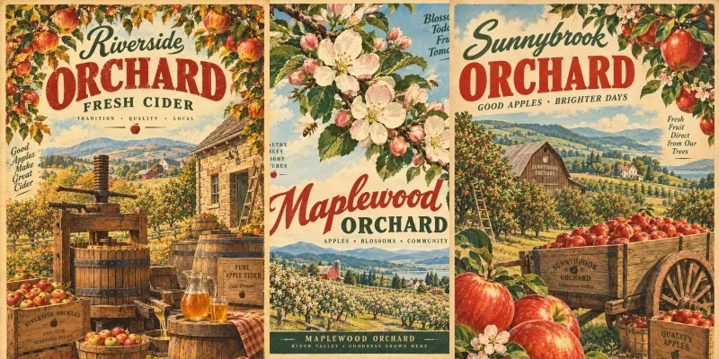 Vintage Old Orchard Poster Generator