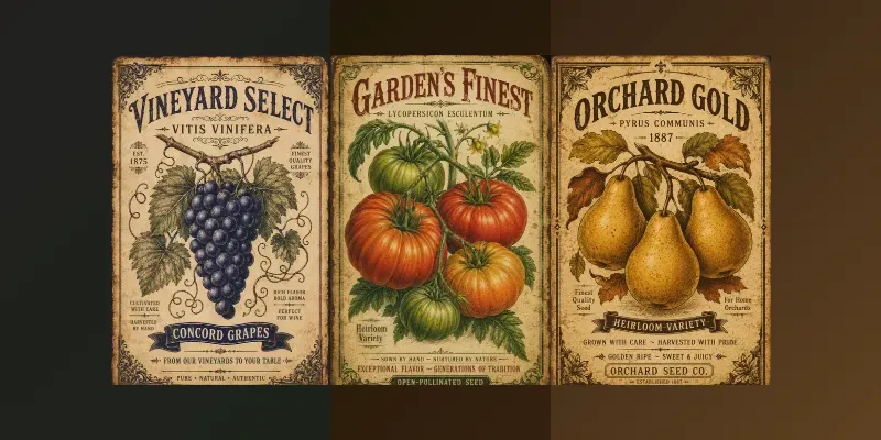 Vintage Botanical Fruit Art Prints generated by undefined