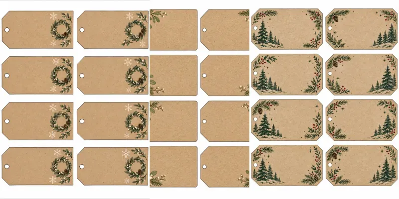 Rustic Christmas Kraft Gift Tags