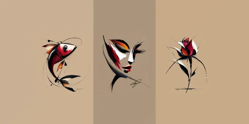 Heavy Impasto Brushstrokes Clipart Logos generated by undefined