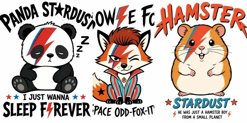 Cute Rockstar Animal Parody Illustrations generated by undefined
