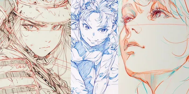 Anime Douga Keyframe Drawings generated by undefined