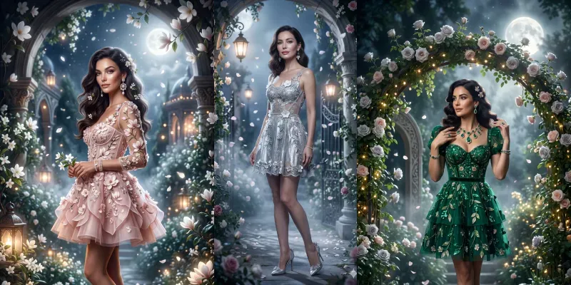 Moonlit Garden Couture Muses generated by undefined