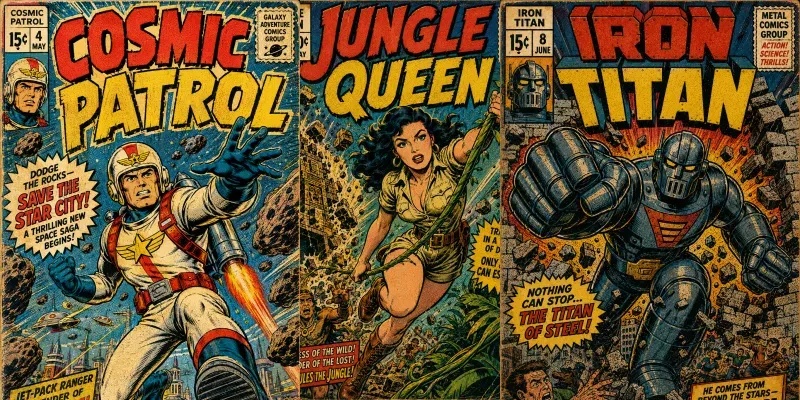 Retro Comic Book Cover Generator generated by undefined