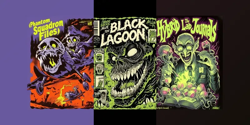 Retro Pulp Horror Poster Designs generated by undefined