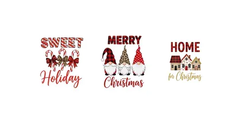 Typography Christmas Tshirt Clipart generated by imagen