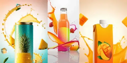 Cinematic Fruit Juice Splash Video Ads generated by sora