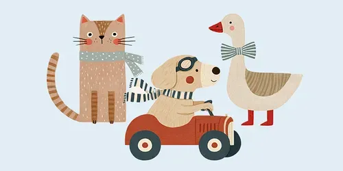 Funny Minimalist Character Illustrations generated by midjourney