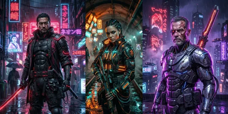 Neon Cyberpunk Portrait Forges generated by undefined
