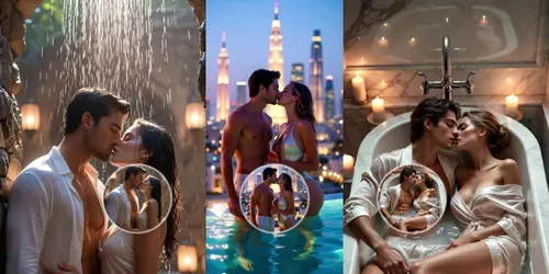 Cinematic Romantic Couple Scenes generated by grok-video