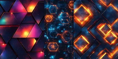 Neon Geometric Patterns generated by midjourney