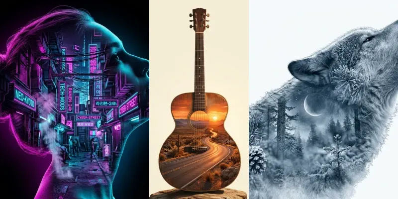 Cinematic Double Exposure Silhouette Art