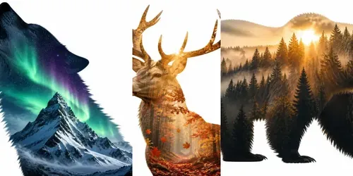 Cinematic Double Exposure Wildlife generated by chatgpt-image