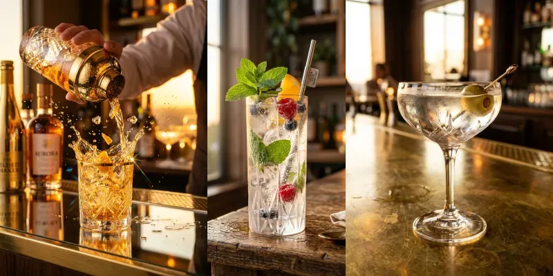 Golden Hour Mixology Luxury Cocktails generated by undefined