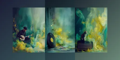 Street Music Moments Wall Decor generated by midjourney