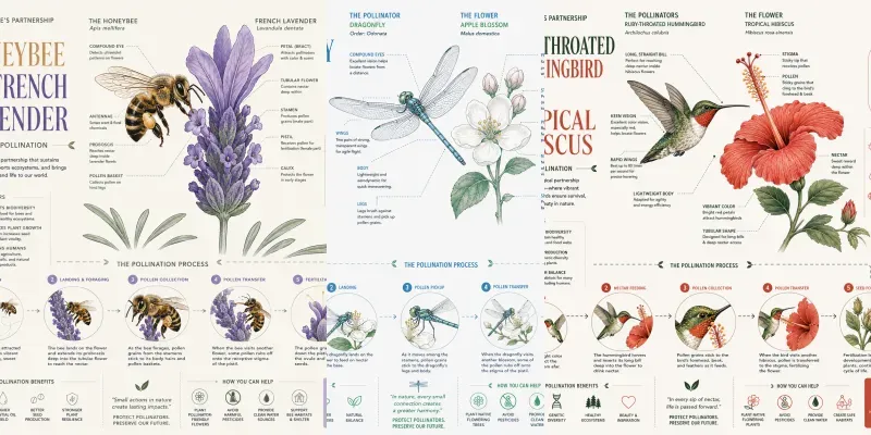 Minimalist Pollination Vector Sketchnote generated by undefined