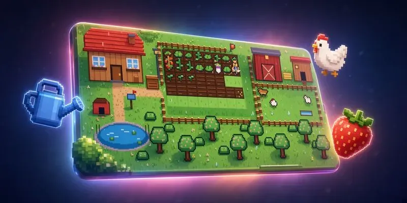 Cozy Pixel Farm Game