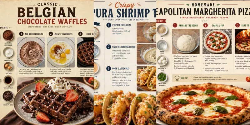 Food Recipe Infographic Studios generated by undefined