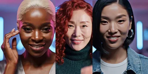 Cinematic Neon Portrait Videos generated by veo